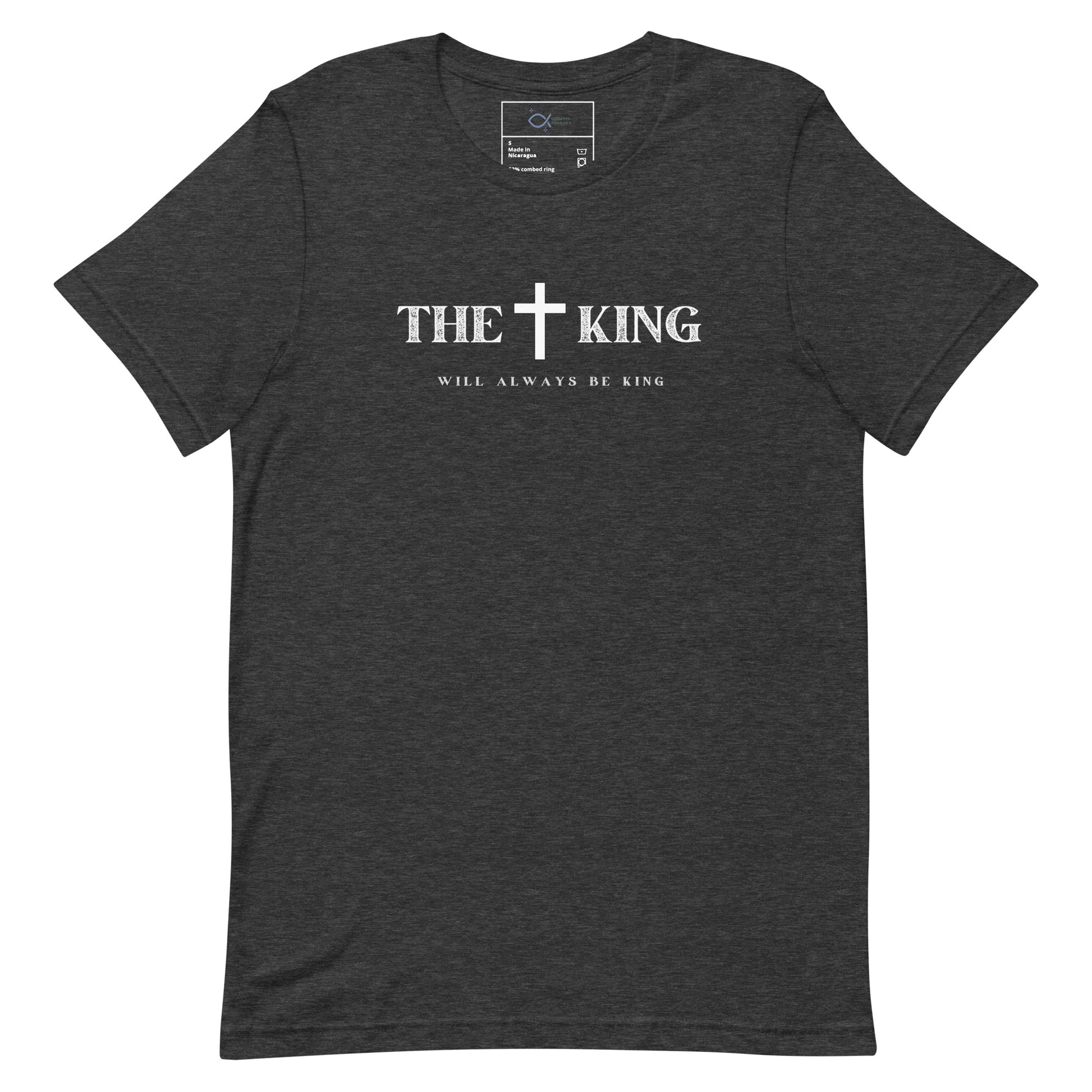"Unisex t-shirt with Corinthians cross and shield graphic design"