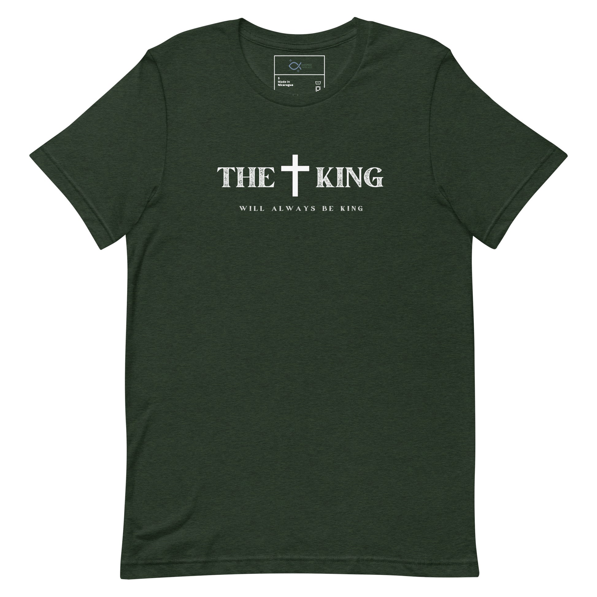 "Unisex t-shirt with Corinthians cross and shield graphic design"