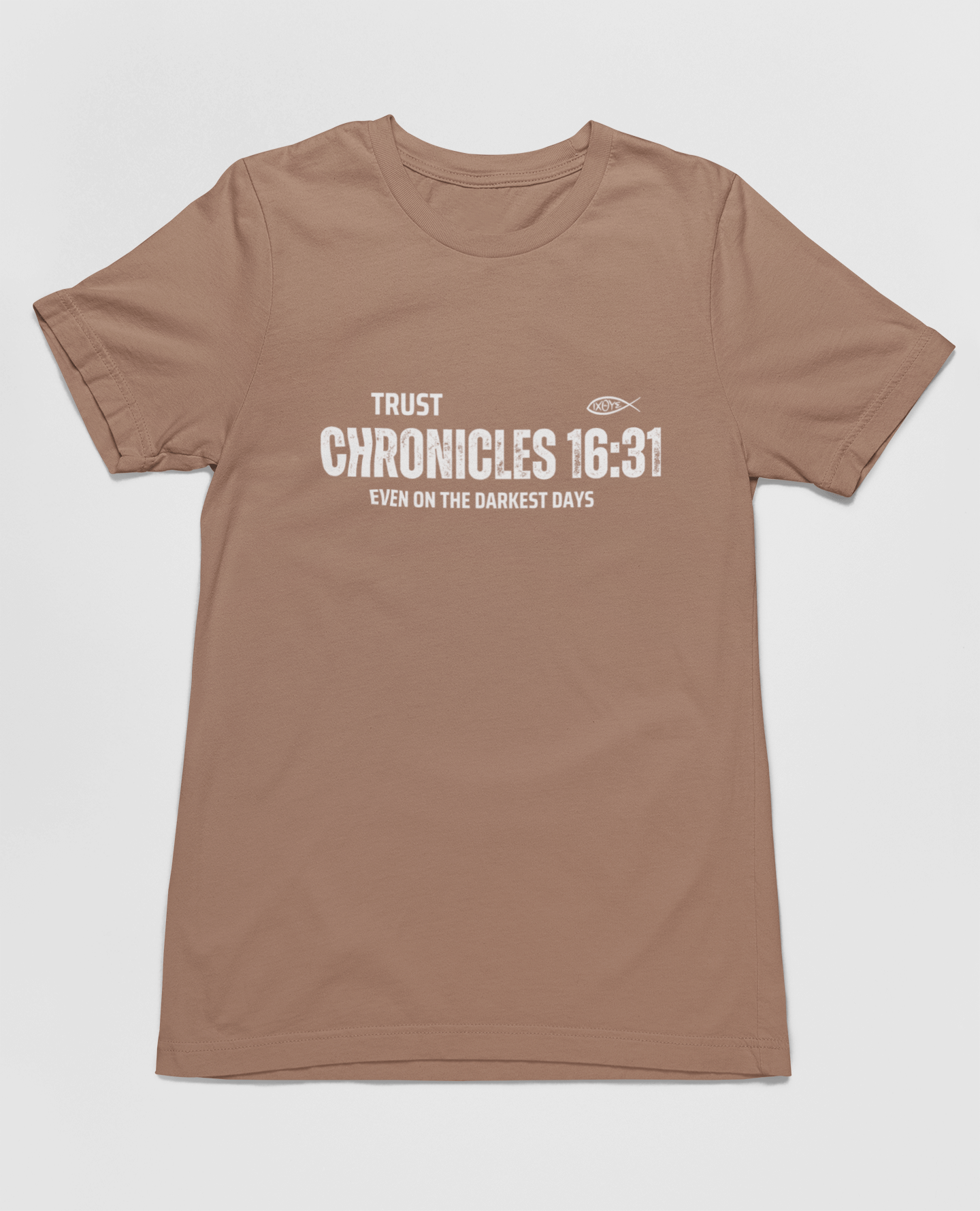 ✝️ Wear Strength and Trust with the Chronicles 16:31 T-Shirt | T-Shirt – GodSpeed Threads