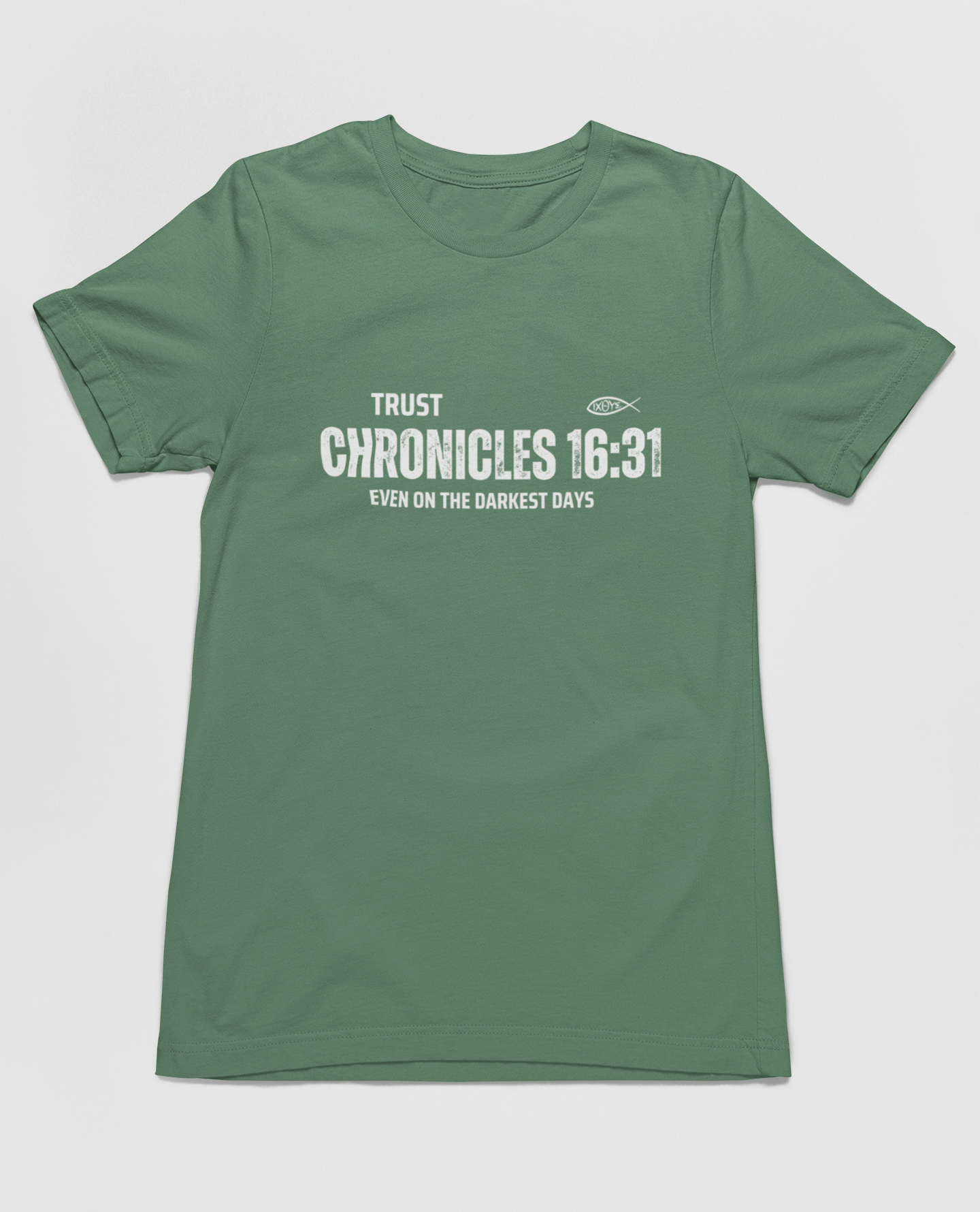 ✝️ Wear Strength and Trust with the Chronicles 16:31 T-Shirt | T-Shirt – GodSpeed Threads
