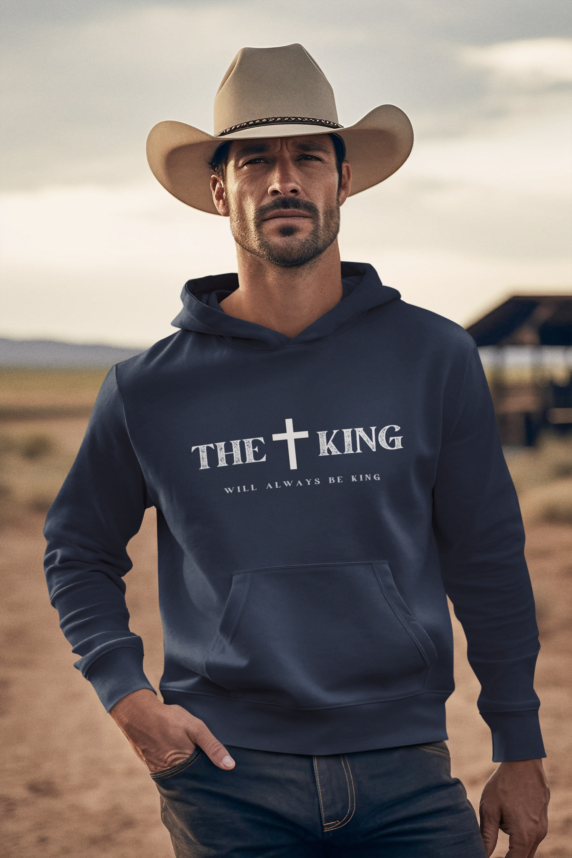 ✝️ The King Will Always Be King Hoodie – Christian Faith-Based Pullover