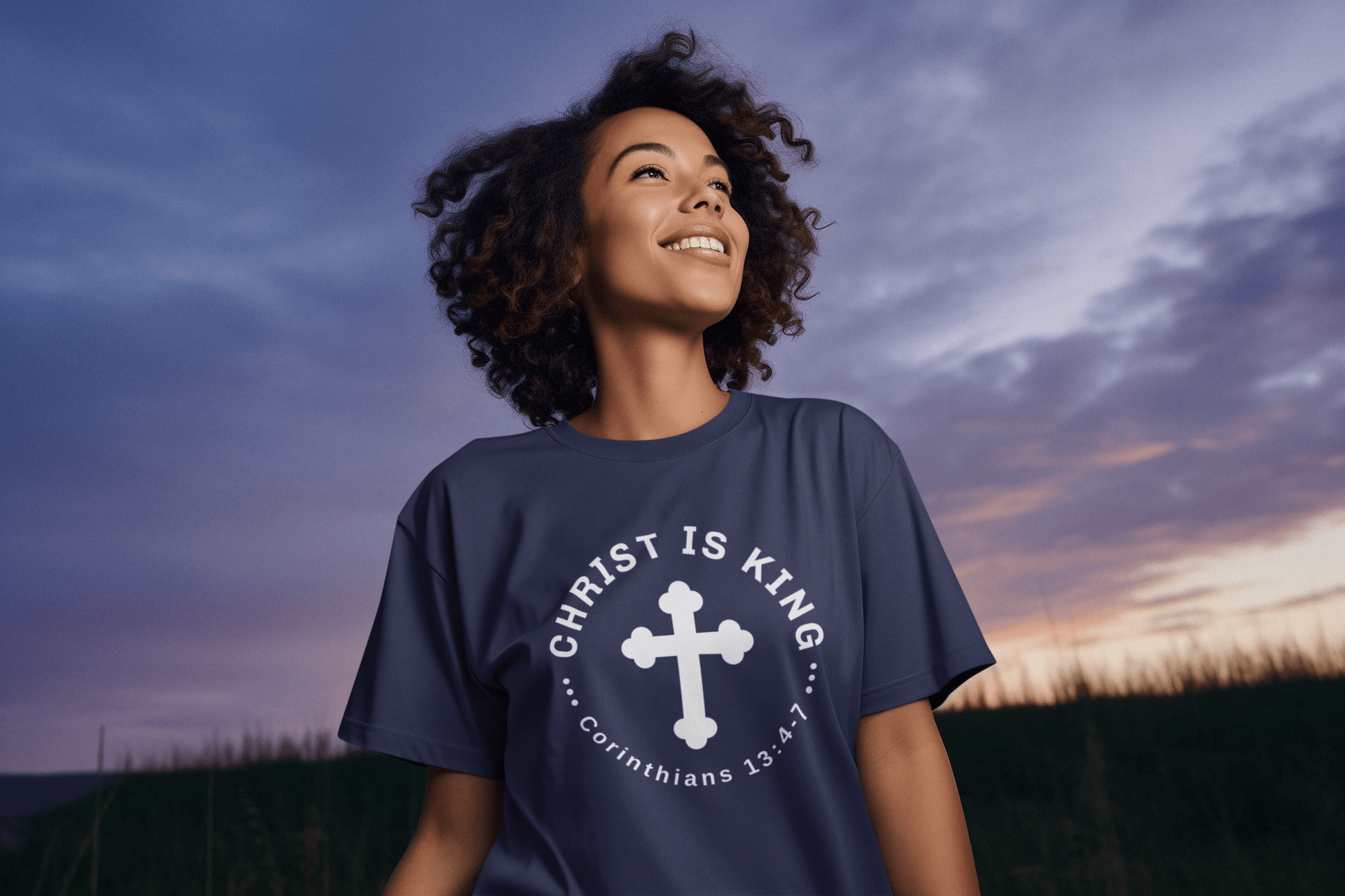 ⭐ Women’s “Christ Is King” Relaxed T-Shirt - Corinthians 13:4 - 7 Faith Tee - Women's | T-Shirts – GodSpeed Threads