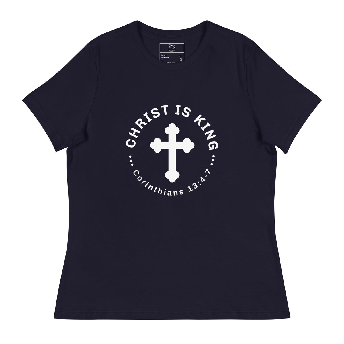 ⭐ Women’s “Christ Is King” Relaxed T-Shirt - Corinthians 13:4 - 7 Faith Tee - Women's | T-Shirts – GodSpeed Threads