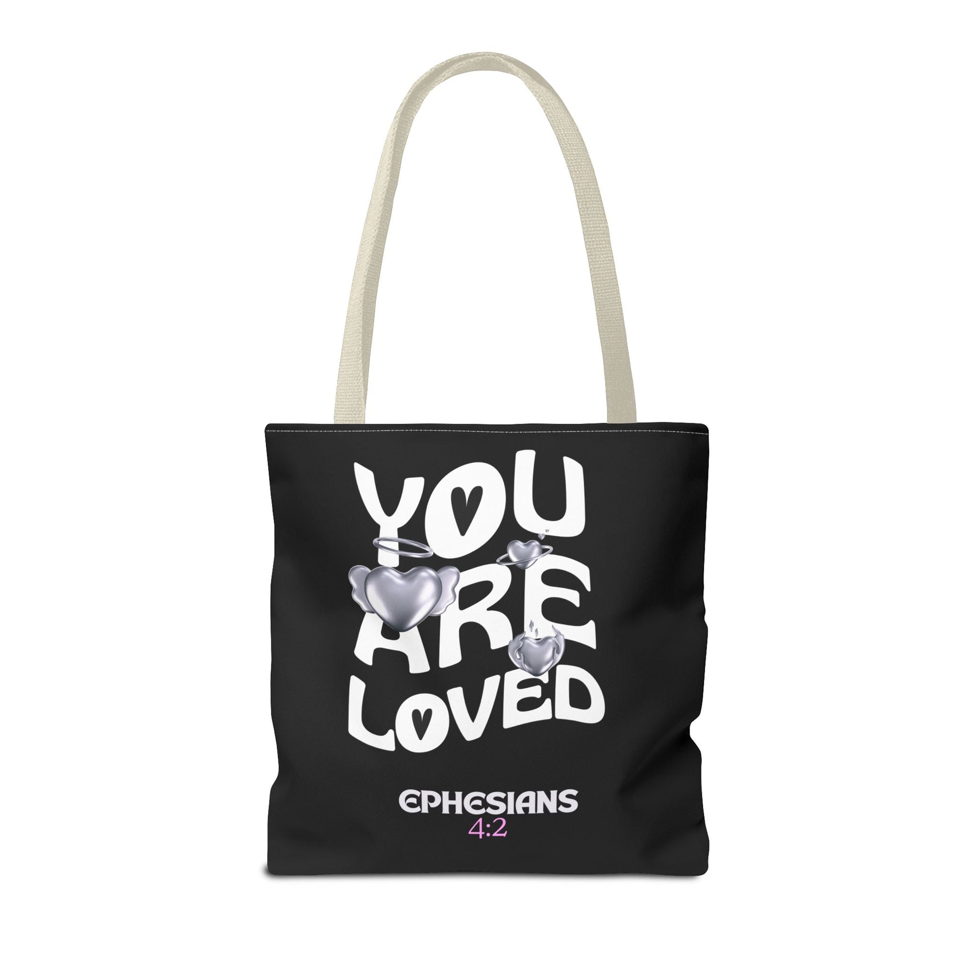 You Are Loved Inspirational Tote Bag | Christian Gift for Her | Scripture Tote | Everyday Carryall | Eco - Friendly Bag | Bags – GodSpeed Threads