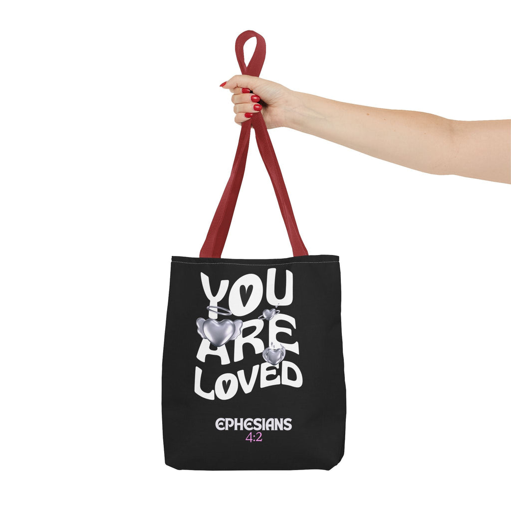 You Are Loved Inspirational Tote Bag | Christian Gift for Her | Scripture Tote | Everyday Carryall | Eco - Friendly Bag | Bags – GodSpeed Threads