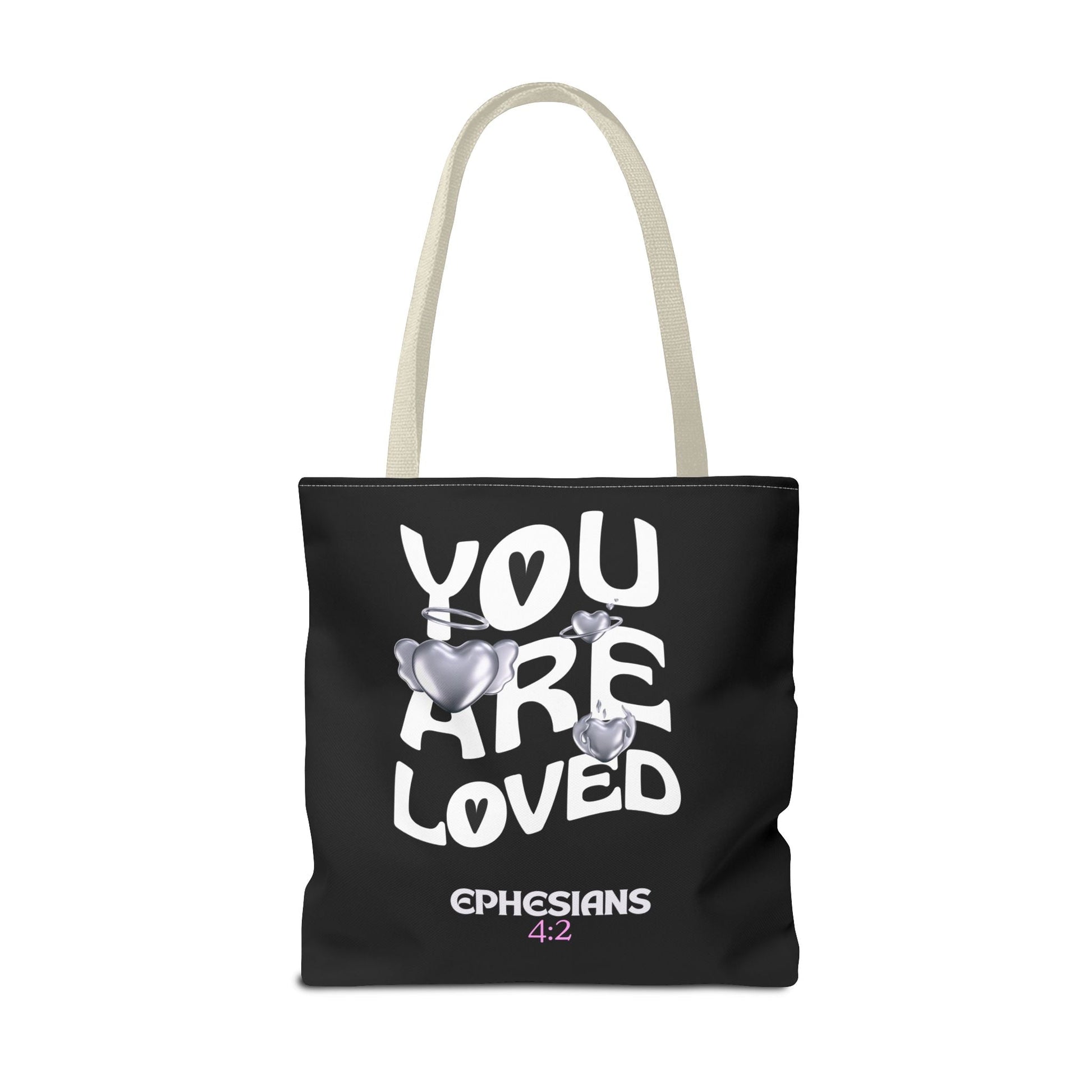You Are Loved Inspirational Tote Bag | Christian Gift for Her | Scripture Tote | Everyday Carryall | Eco - Friendly Bag | Bags – GodSpeed Threads